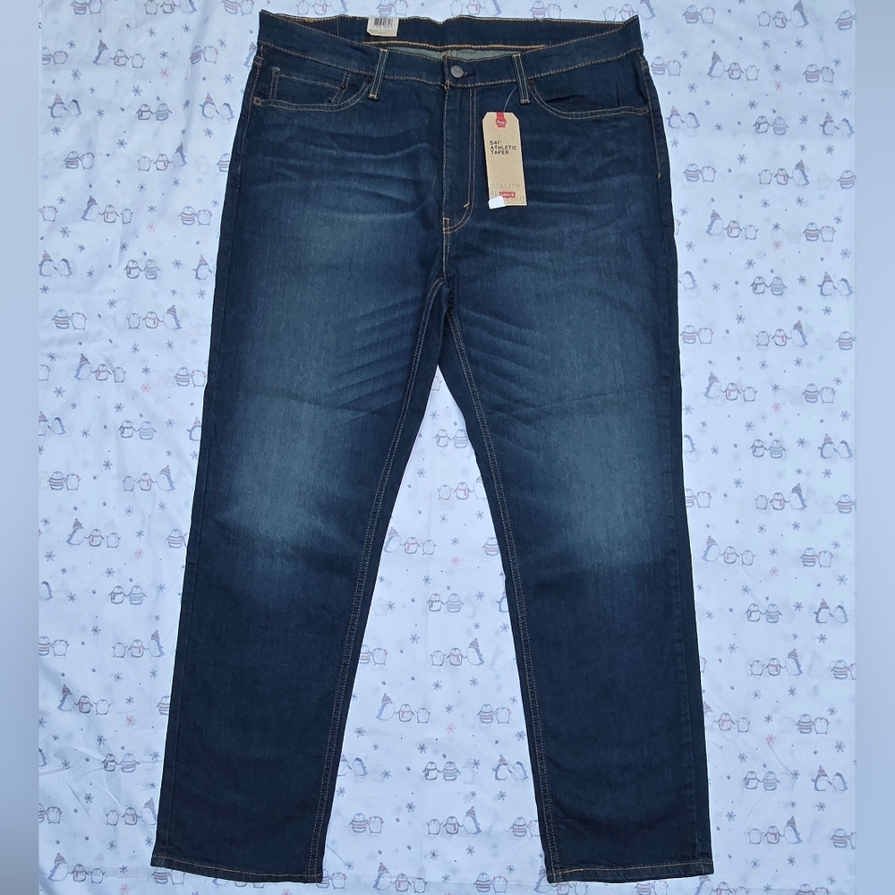 Levi's 541 Athletic Taper Fit Men's Blue Denim Jeans Size 38x32